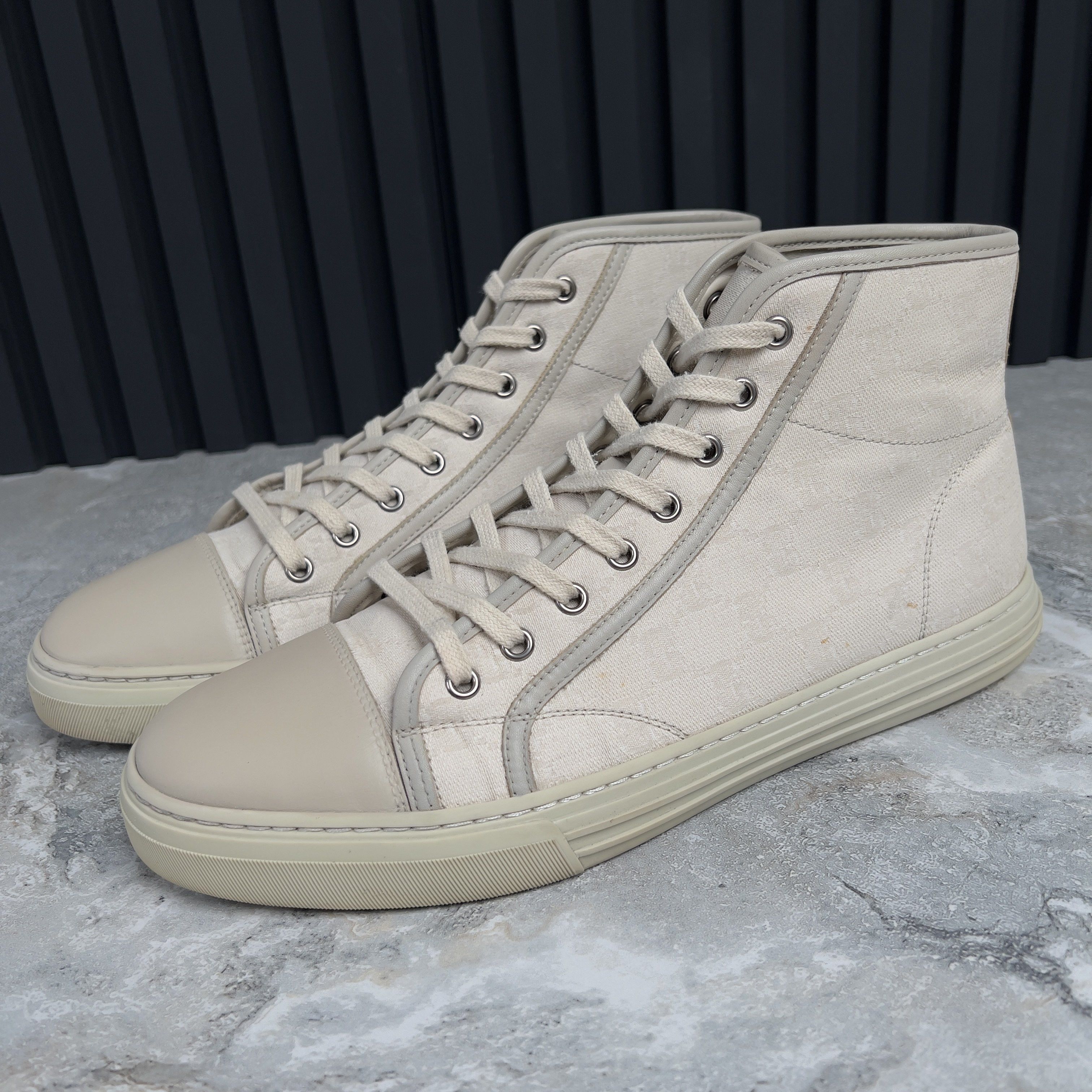 Gucci Gucci GG Monogram High Sneakers White Fabric Size US 9.5 / EU 42-43 - 2 Thumbnail