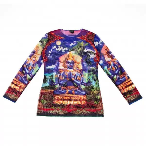 Jean Paul Gaultier John Paul Gaultier Indian God Mesh Dress Tattoo Dress Size US L / EU 52-54 / 3 - 1 Thumbnail
