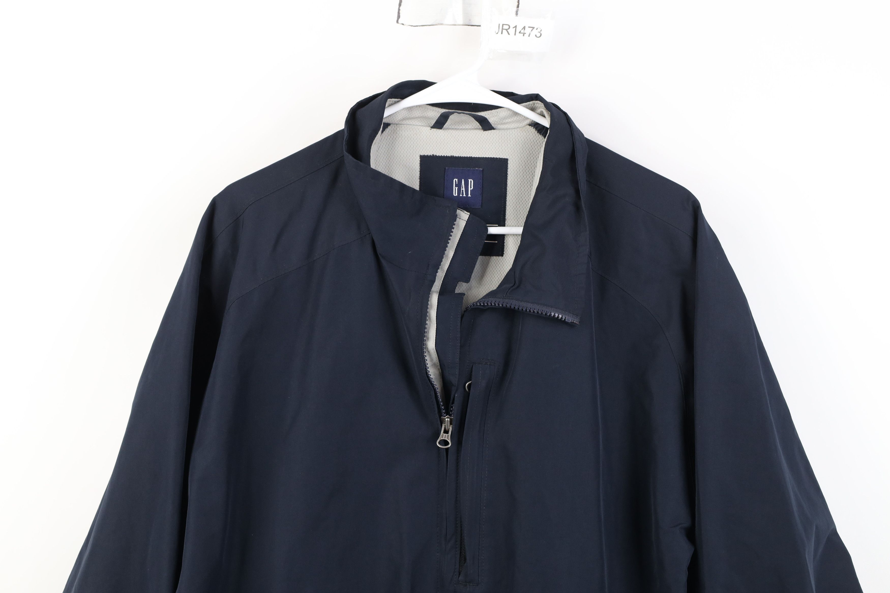 Gap Vintage Y2K Gap Full Zip Windbreaker Bomber Jacket Navy Blue Size US L / EU 52-54 / 3 - 2 Thumbnail