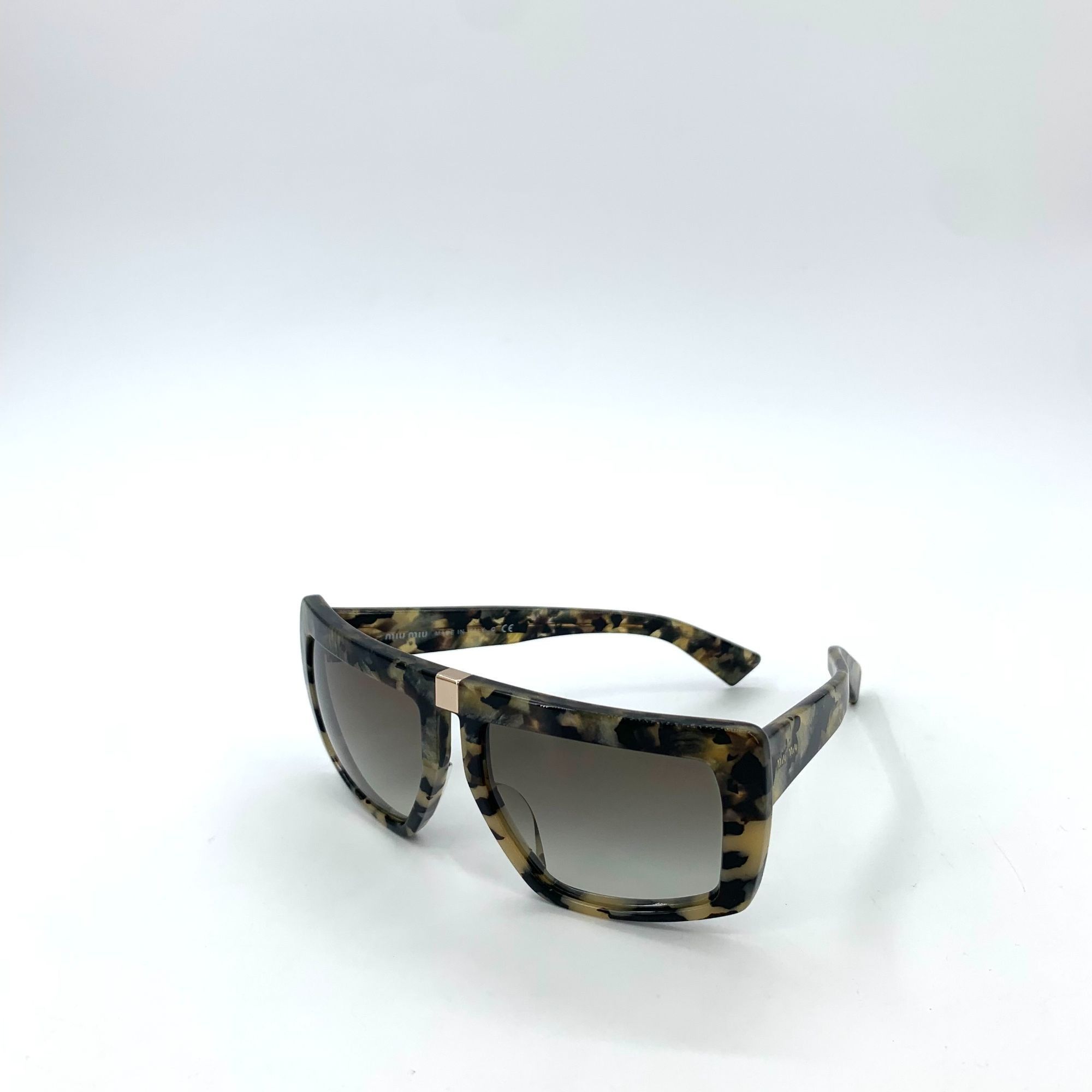 Miu Miu Miu Miu Womens Oversized Square Tortoiseshell Sunglasses Wit Size ONE SIZE - 8 Thumbnail
