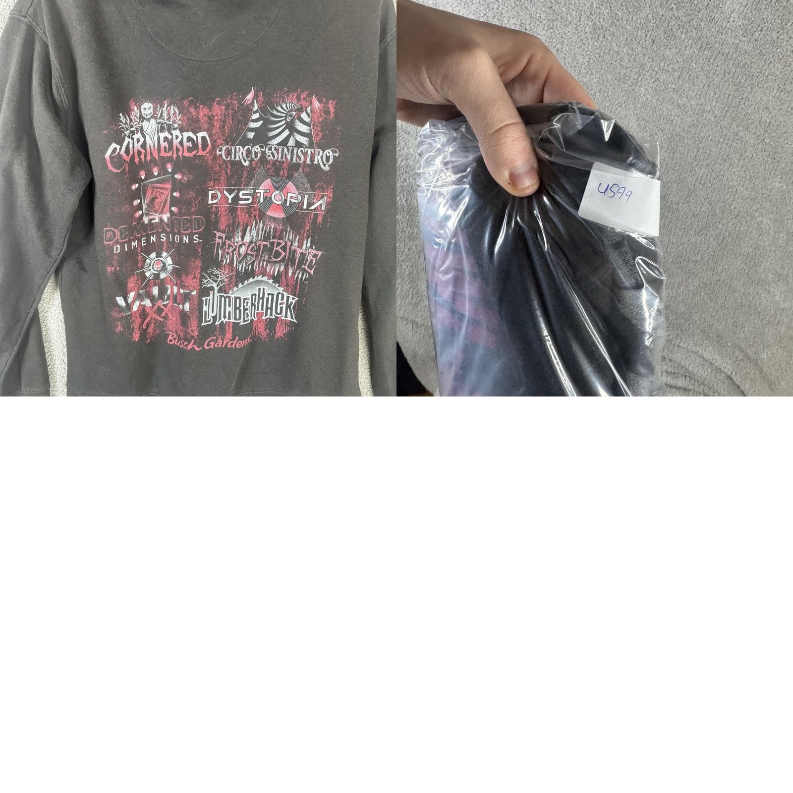 Vintage Howl-O-Scream Hoodie Mens M Black Full Zip Skeleton Halloween Sweatshirt Size US M / EU 48-50 / 2 - 9 Thumbnail
