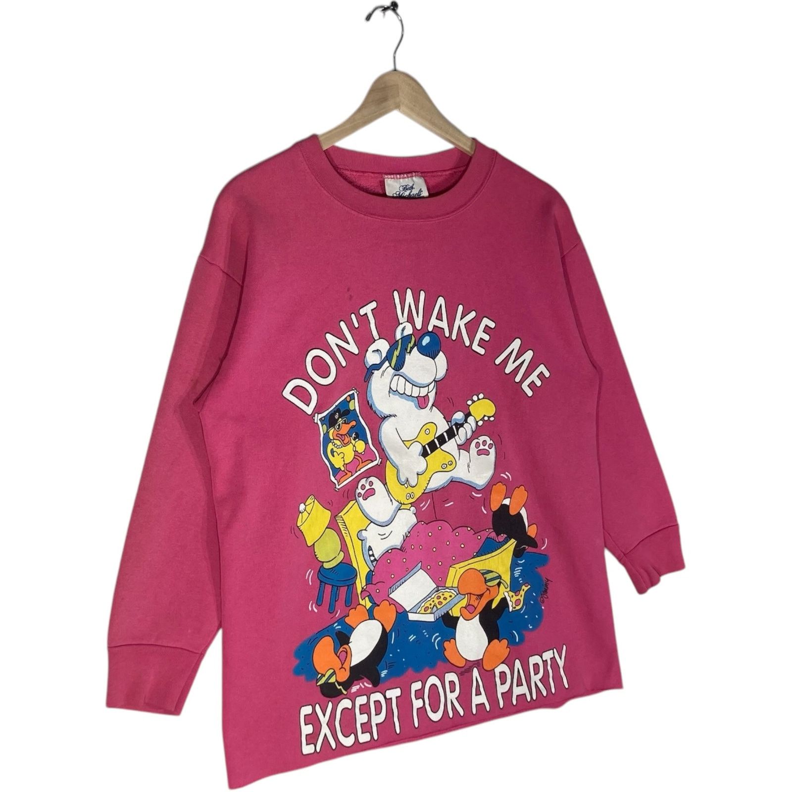 Vintage Vintage "Dont Wake Me Except For A Party" Animal Crewneck M Size US M / EU 48-50 / 2 - 4 Thumbnail