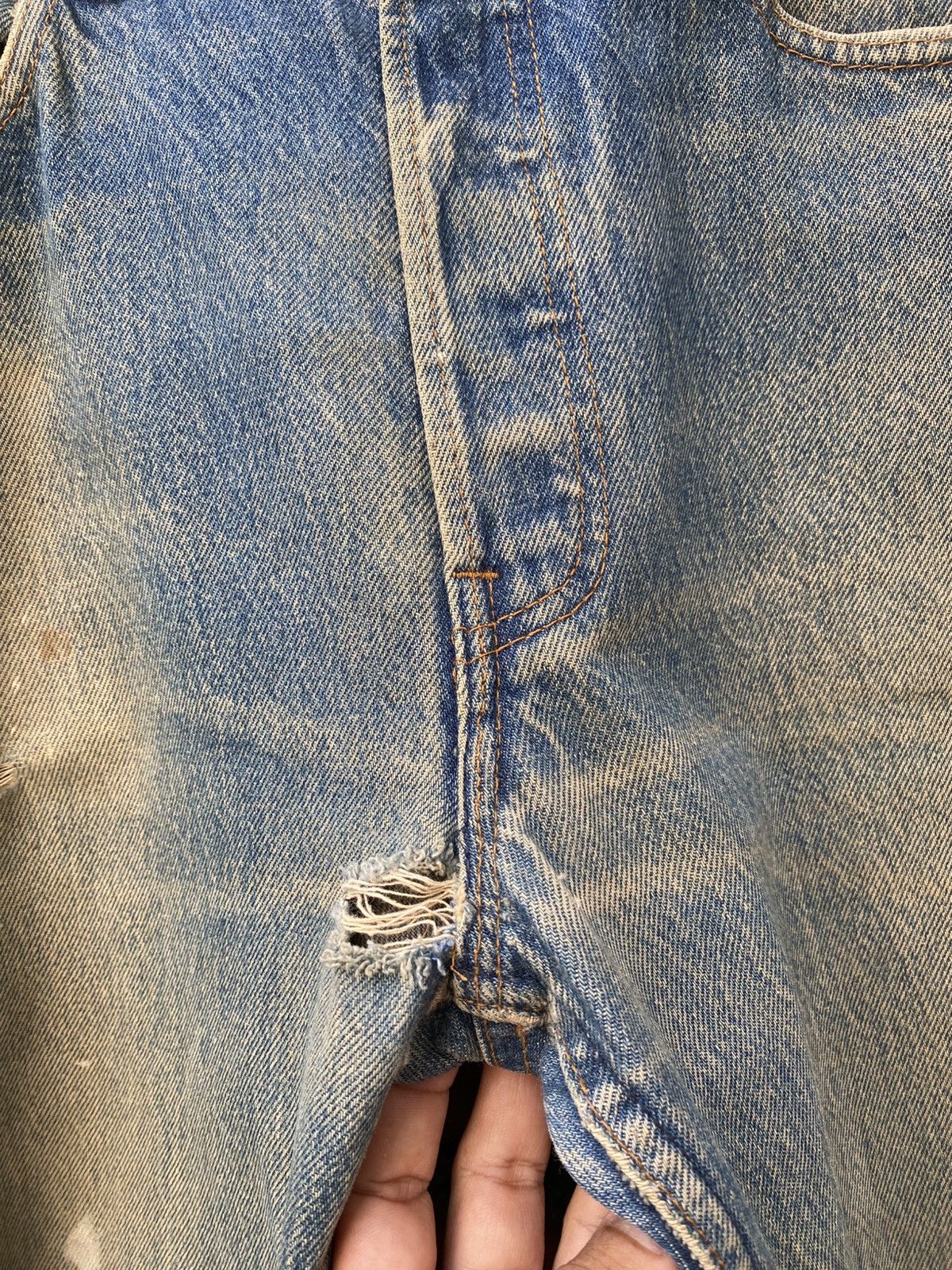 Levi's × Levi's Vintage Clothing × Vintage W33x33 Vintage levi's 501 made in USA distressed Size US 33 - 3 Thumbnail