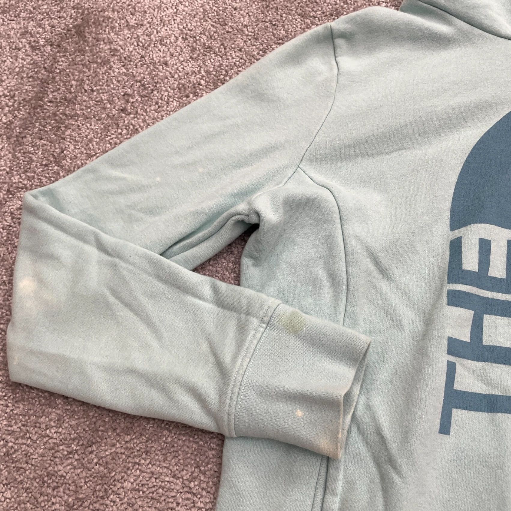 The North Face The North Face Hoodie Sweatshirt Womens Medium Blue Graphic Fleece Pullover Size M / US 6-8 / IT 42-44 - 7 Thumbnail