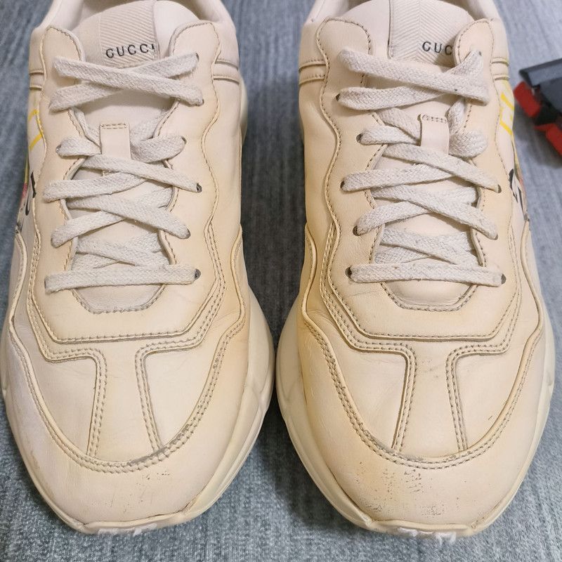 Gucci Gucci Rhyton Logo Classic Low-Top Sneakers - Size US 8 / EU 41 - 7 Thumbnail