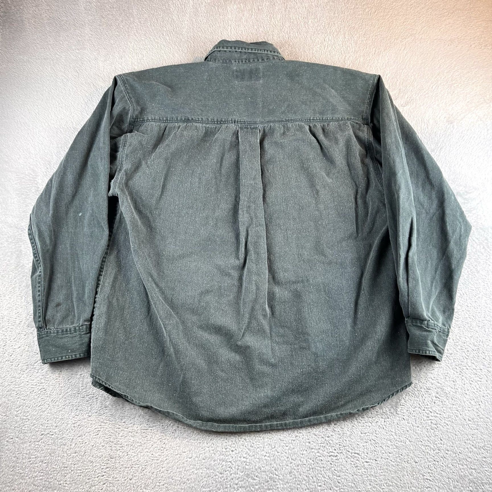 American Eagle Outfitters VTG American Eagle Outfitters Button-Up Shirt Long Sleeve 90s XL Green Cotton Casual Mens Button-Down Vintage Shirt Size US XL / EU 56 / 4 - 2 Thumbnail
