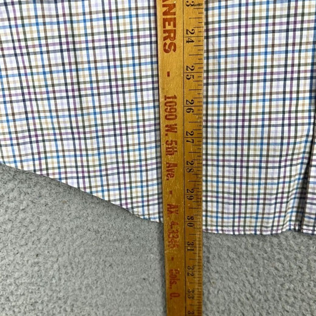 Peter Millar Peter Millar Button-Up Shirt Mens Large Multi Check Casual Long Sleeve Knit Cotton White Regular Fit Breathable Vintage? No Size US L / EU 52-54 / 3 - 7 Thumbnail