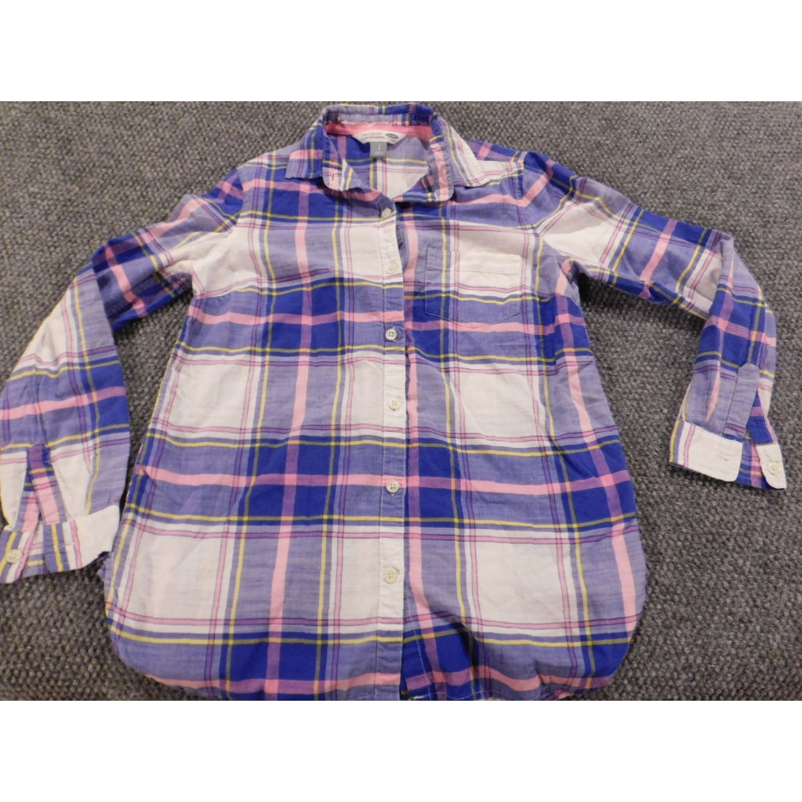 Old Navy Old Navy Womens Blouse Small plaid purple classic button down Size S / US 4 / IT 40 - 4 Thumbnail