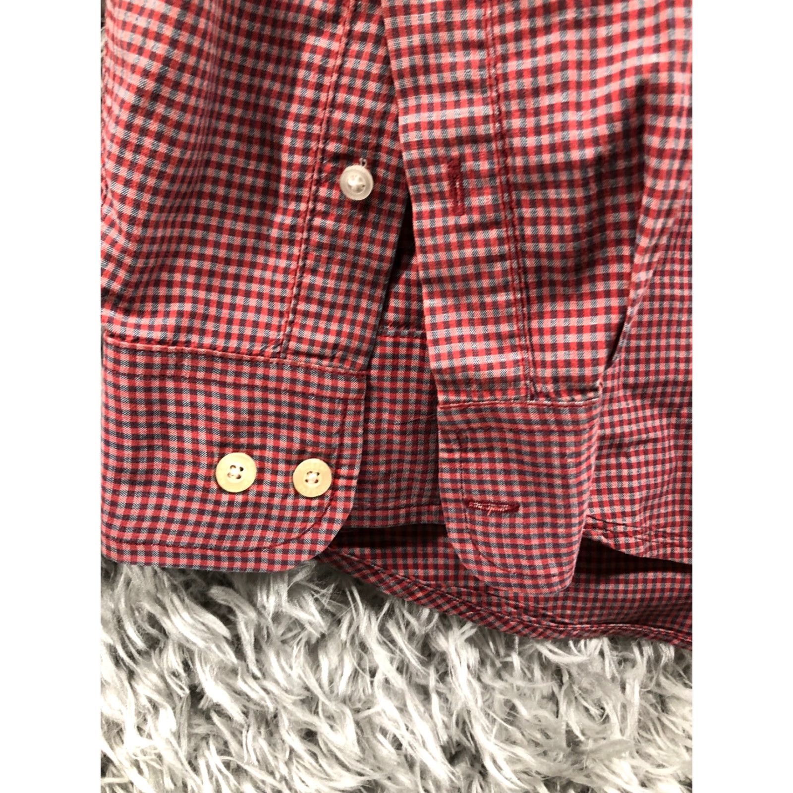 Haggar Haggar Shirt XL Mens Red Plaid Long Sleeve Button-Down Collar Shirt Size US XL / EU 56 / 4 - 2 Thumbnail