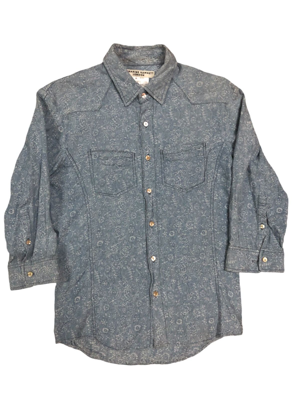 Katharine Hamnett London Katharine Hamnett London Floral Motif Button Ups Shirt Size US S / EU 44-46 / 1 - 1 Thumbnail