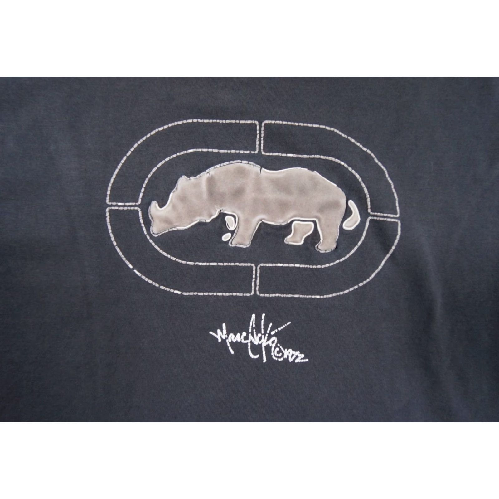 Ecko Unltd. VINTAGE Ecko Unltd. Shirt Mens M Black Distressed 90s Y2K Hip Hop Tee Tee Short Sleeve Crew Neck Logo Front Mens Size US M / EU 48-50 / 2 - 2 Thumbnail