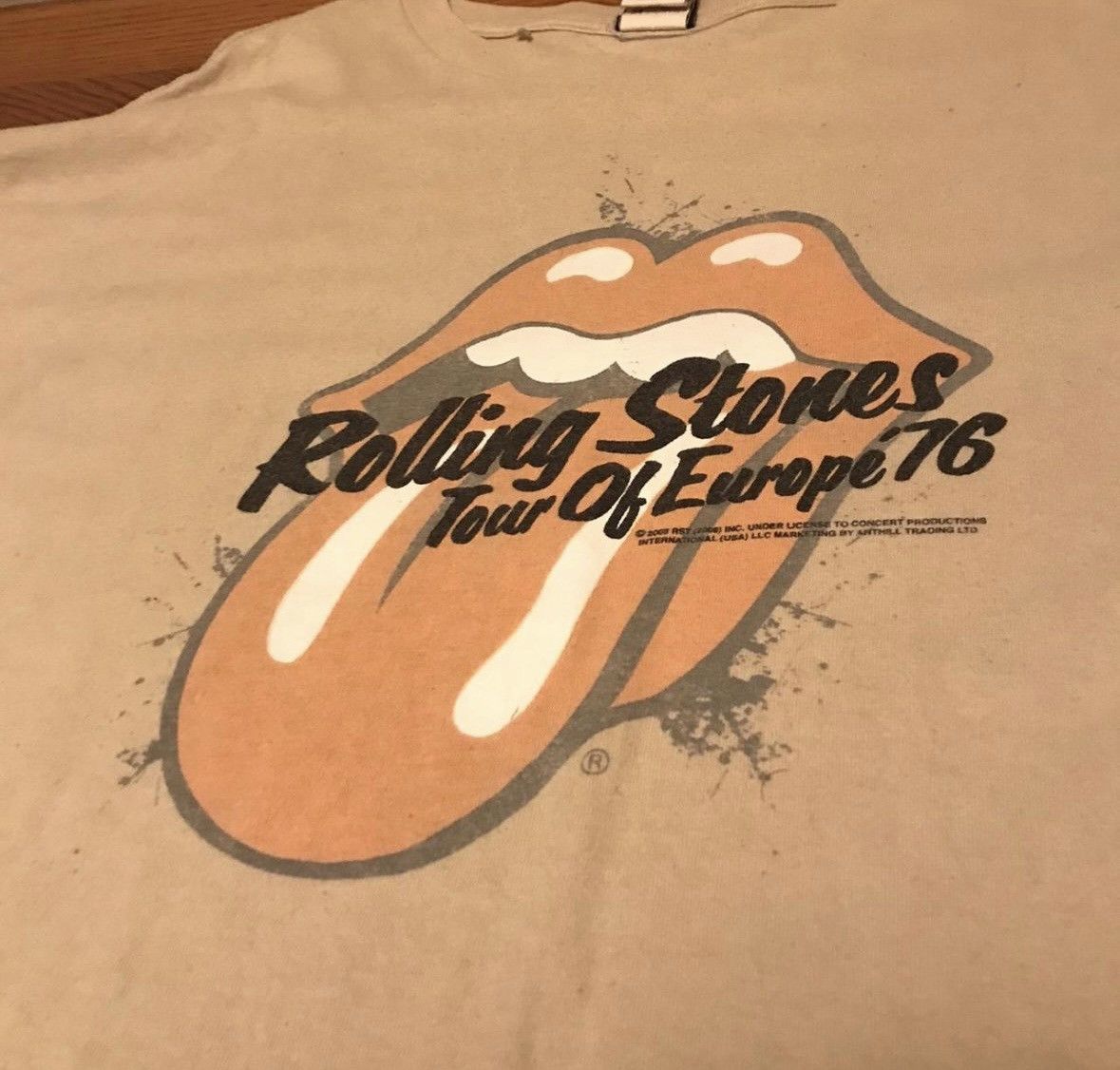 Other 2008 The Rolling Stones Tour of Europe '76 Cream T-Shirt XXL Size US XXL / EU 58 / 5 - 2 Thumbnail