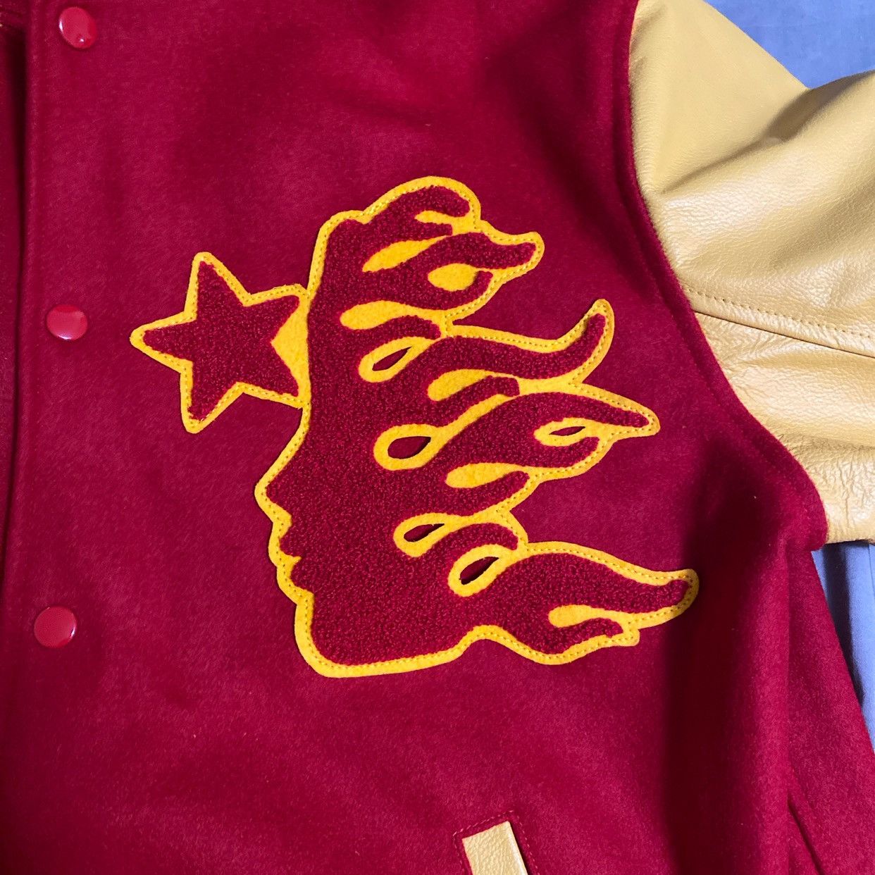 HELLSTAR Hellstar Records Werewolf Varsity Letterman Jacket Brand New Size US L / EU 52-54 / 3 - 5 Thumbnail