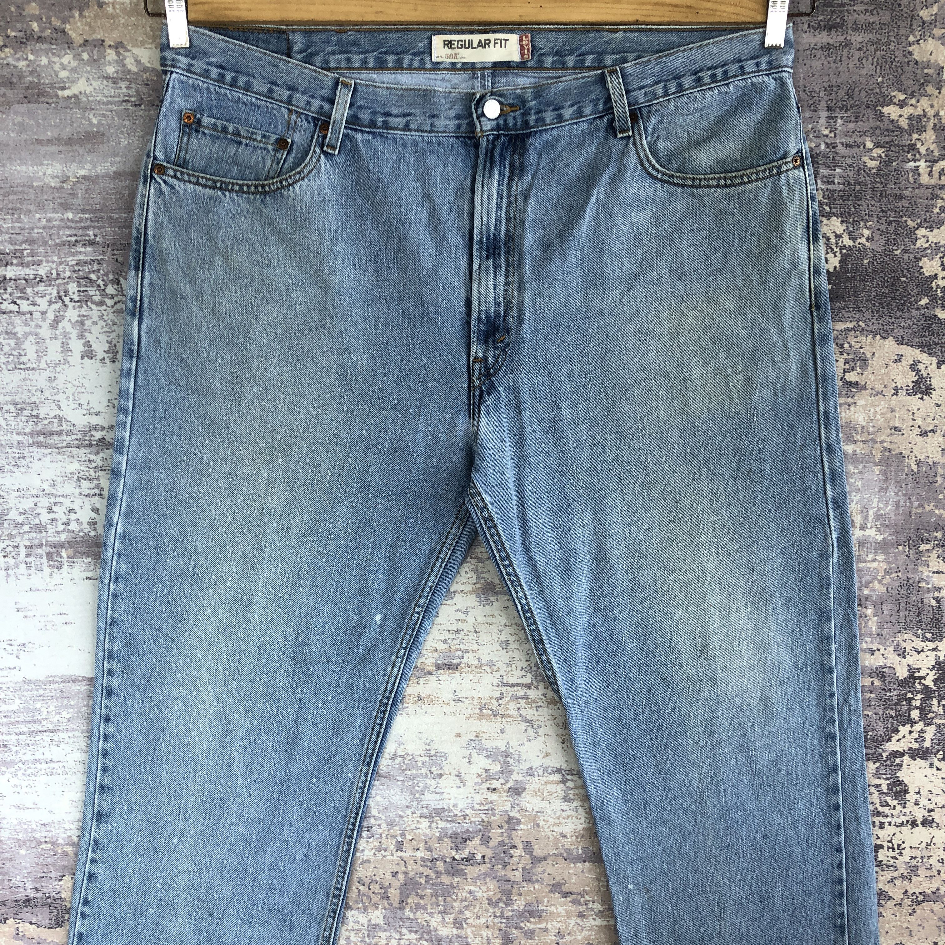 Levi's Vintage Y2K Levis Faded Jeans Levi's 505 Light Wash Denim Size US 44 / EU 60 - 3 Thumbnail