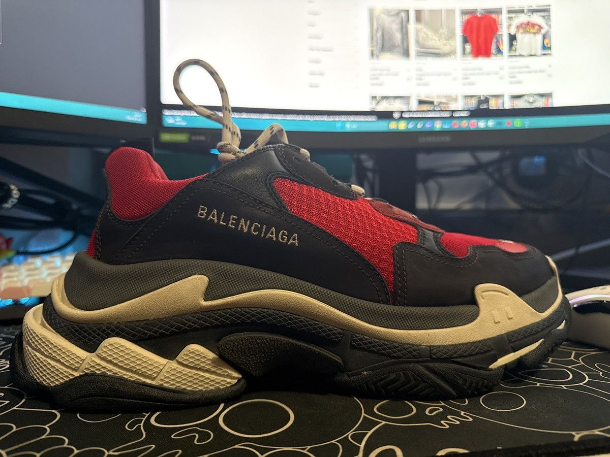 Balenciaga Balenciaga Triple S Red Size US 9 / EU 42 - 4 Thumbnail