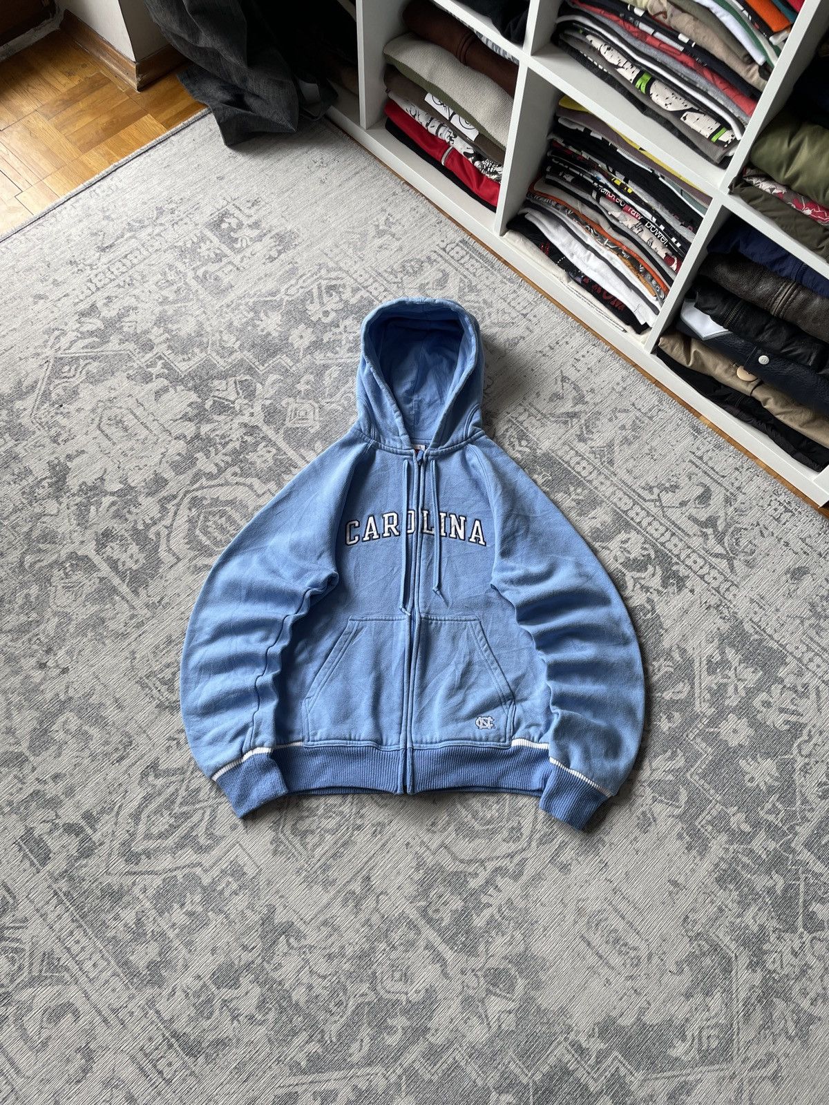 Japanese Brand × Nike × Vintage Vintage Nike Carolina Zip Hoodie Big Logo Cropped Japanese Size US S / EU 44-46 / 1 - 1 Thumbnail