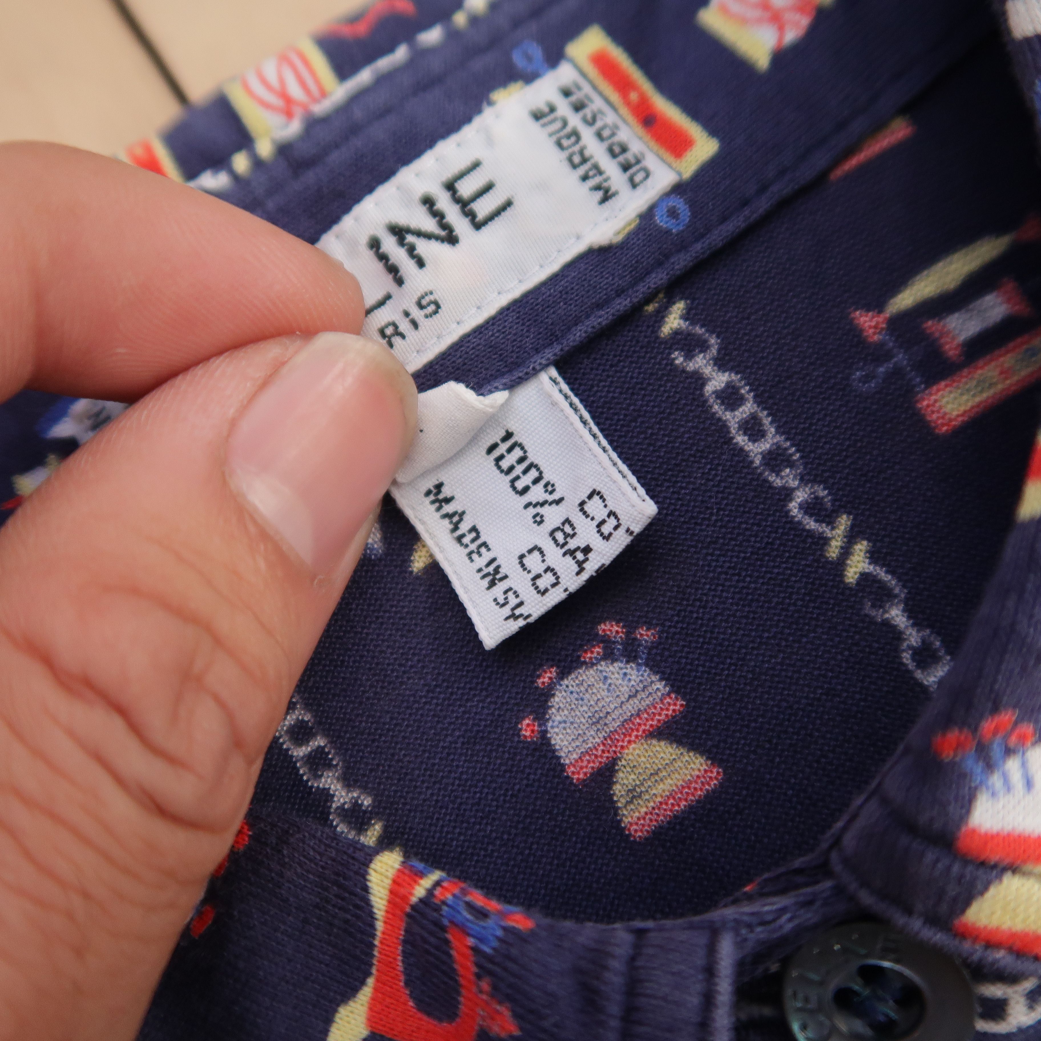Celine 1980s Celine Switzerland Chain Ethnic Shirt Half Button Size US S / EU 44-46 / 1 - 5 Thumbnail