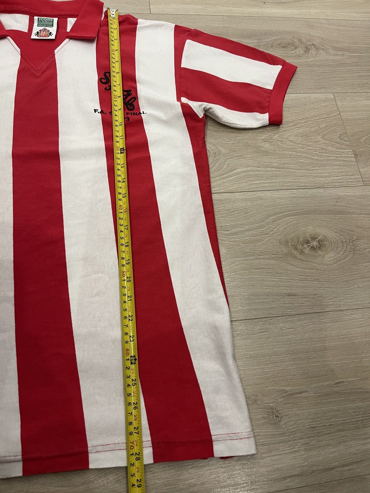 Vintage Sunderland Home Football Shirt Jersey 1973 Score Draw polo Size US L / EU 52-54 / 3 - 11 Thumbnail