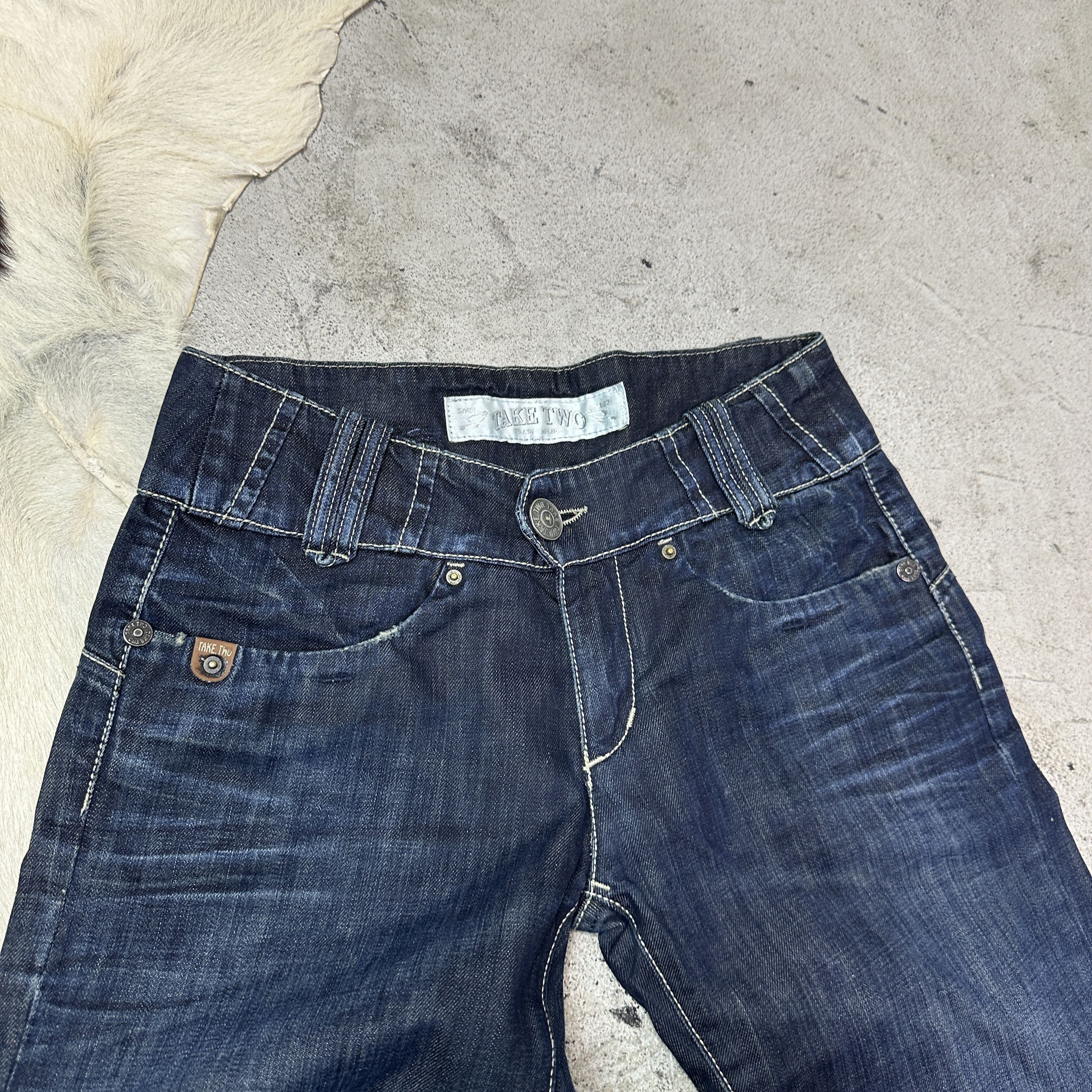 Vintage Vintage Denim Take Two Flared Low Waist Jeans Y2K Size 27" / US 4 / IT 40 - 5 Thumbnail