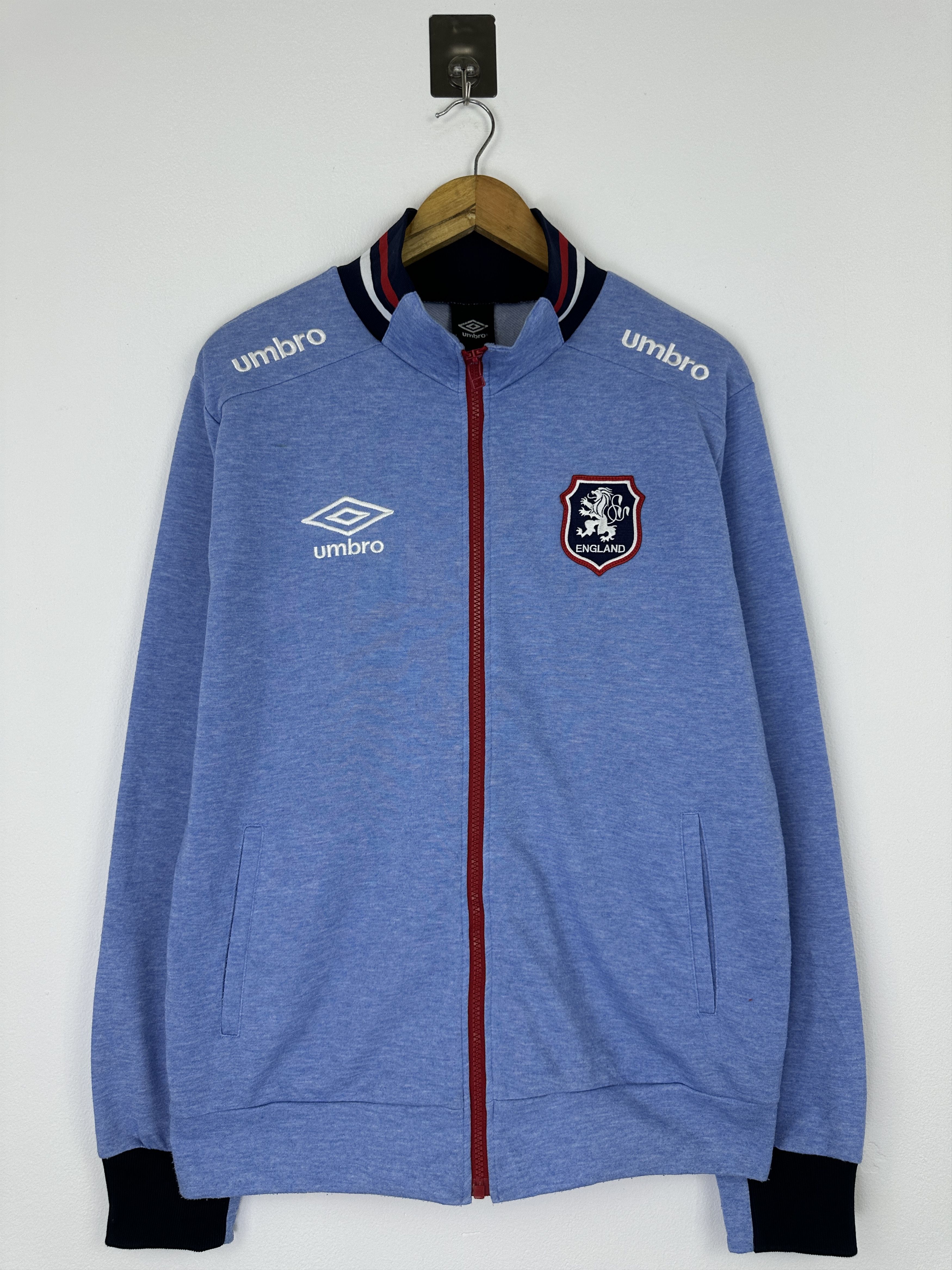 Umbro Vintage Umbro England Track Jacket Descente Blue BP0023 Size US XL / EU 56 / 4 - 1 Thumbnail