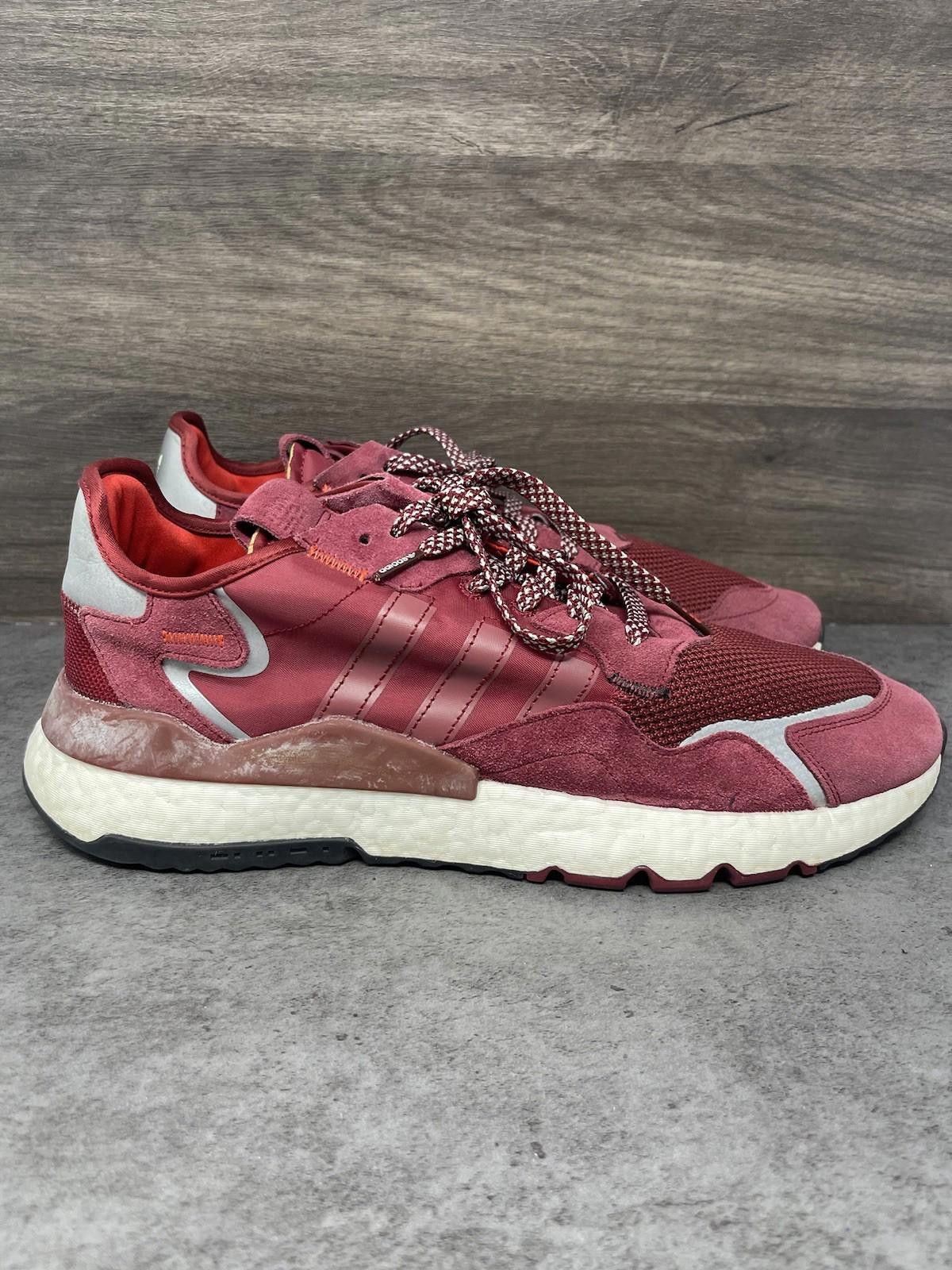 Adidas Adidas Nite Jogger Shoes Mens Size 14 Red Boost 3M Size US 14 / EU 47 - 5 Thumbnail