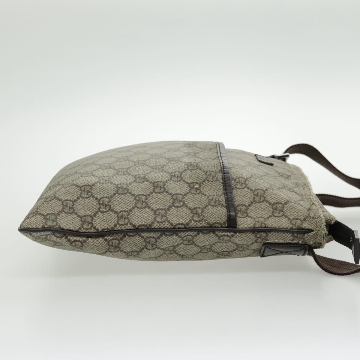 Gucci GUCCI GG Supreme Shoulder Bag Pvc Leather Beige Brown Silver Size ONE SIZE - 4 Thumbnail