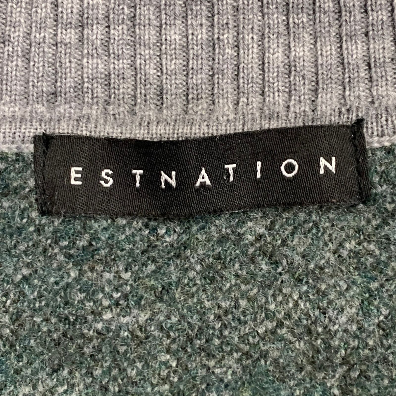 Other ESTNATION Size M Grey Green Camouflage Wool V-Neck Sweater Size US M / EU 48-50 / 2 - 5 Thumbnail