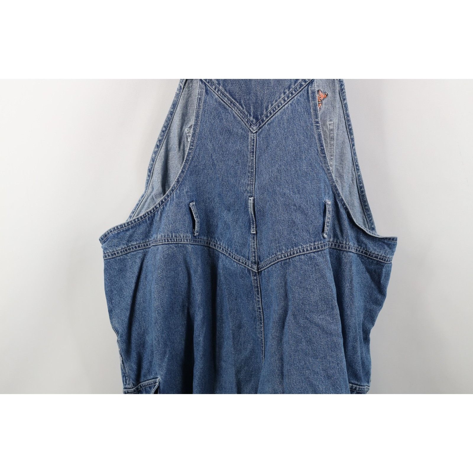 Disney Vintage 90s Disney Winnie the Pooh Denim Jean Shortalls Size 34" / US 12 / IT 48 - 21 Thumbnail