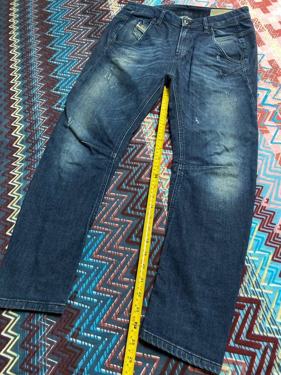 Diesel Vintage Diesel Button Jean Baggy Distressed Faded Denim Size US 27 - 9 Thumbnail