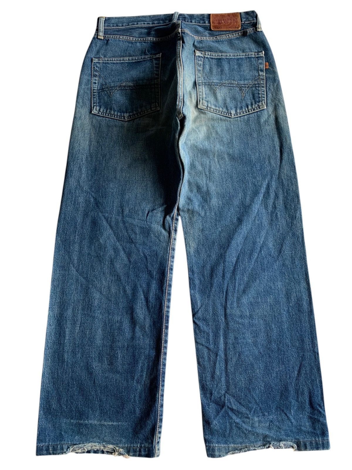 Edwin VINTAGE EDWIN 505 SELVEDGE BAGGY FADED DISTRESSED DENIM Size US 31 - 2 Thumbnail