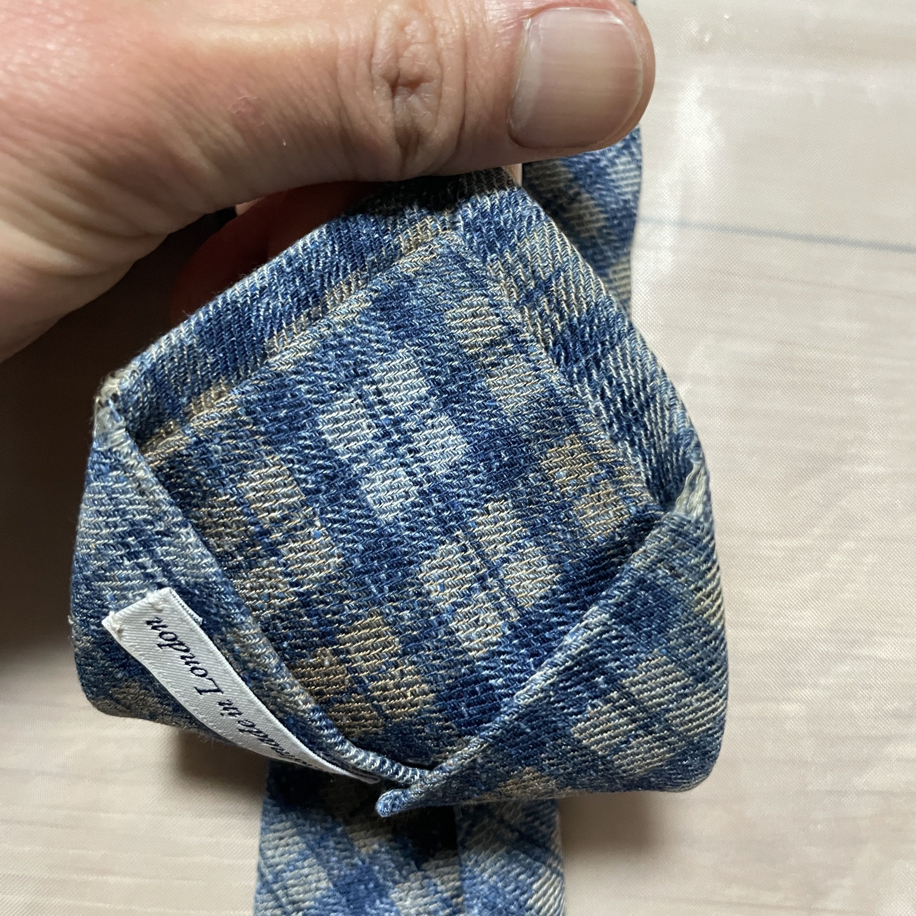 Drake's Drakes cotton wool check tie Size ONE SIZE - 3 Thumbnail