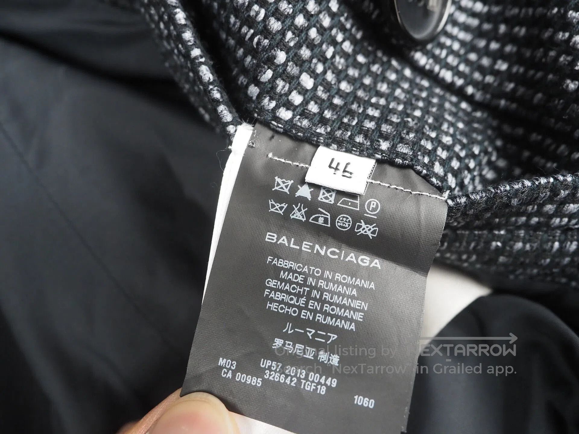 Balenciaga Balenciaga FW13 Black Gray Blend Coat. Size US L / EU 52-54 / 3 - 8 Thumbnail