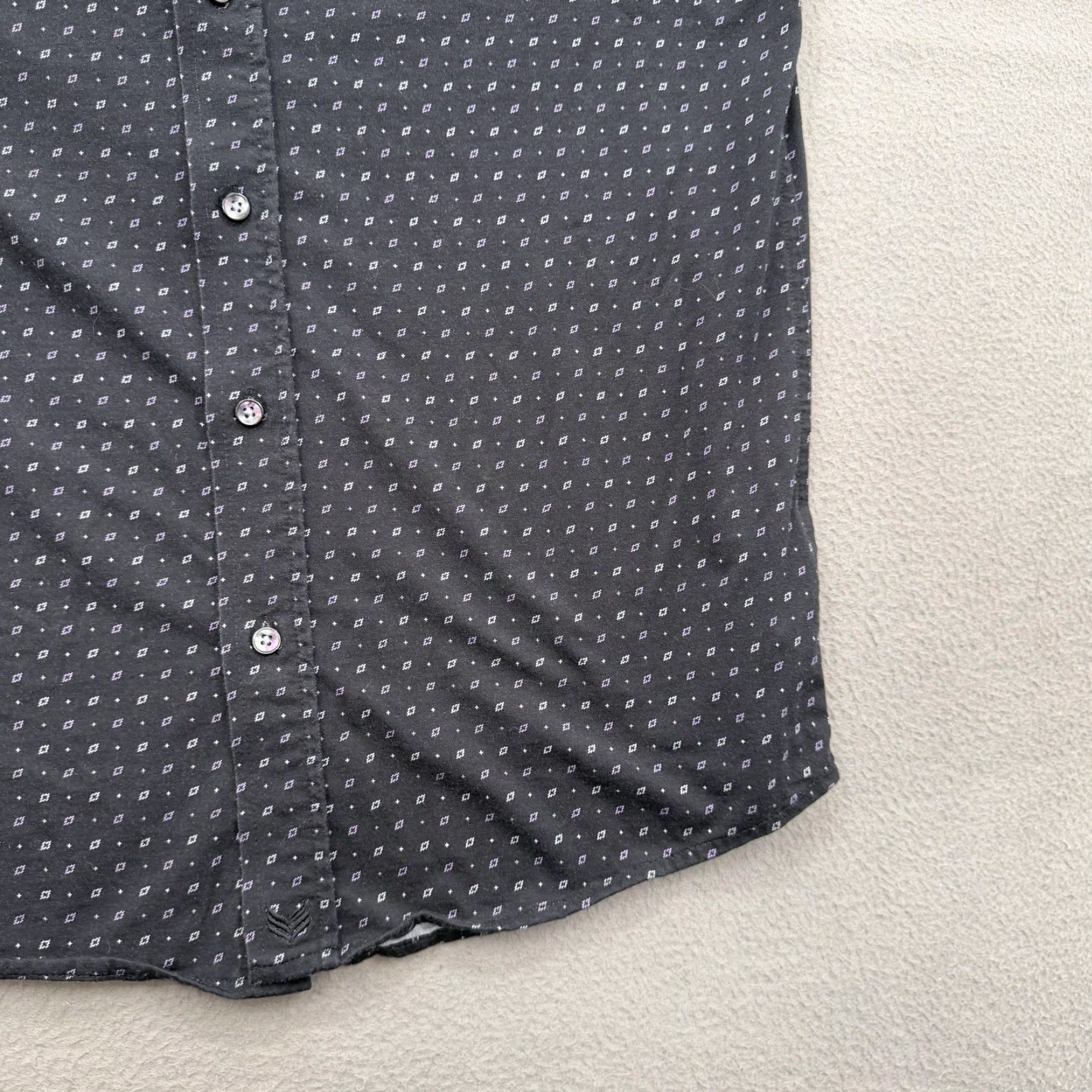 Vintage Buttercloth Shirt Mens Large Black Micro Print Icy Cotton Long Sleeve Stretch Size US L / EU 52-54 / 3 - 7 Thumbnail