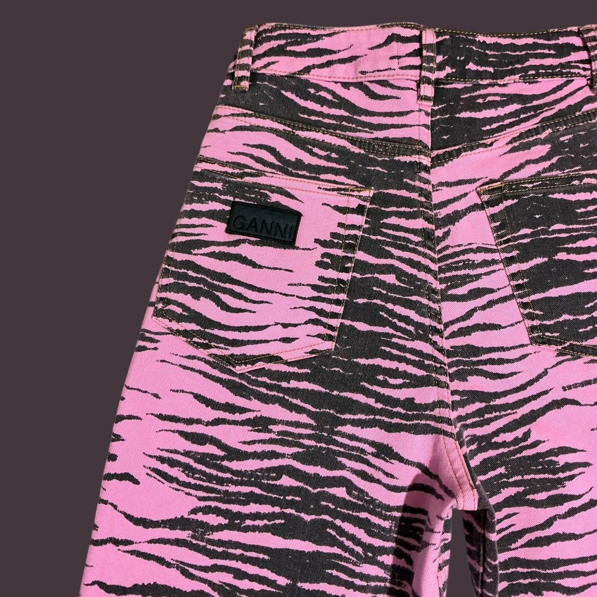 Ganni GANNI Pink Zebra Print Jeans Size 25" / US 0 / IT 36 - 7 Thumbnail