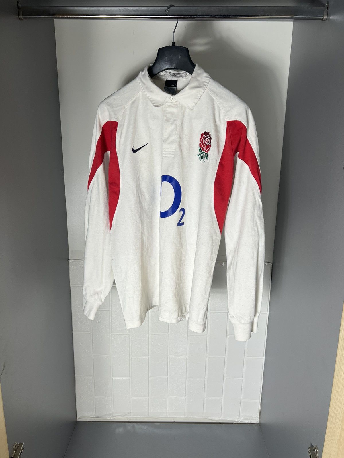 Nike × Vintage VERY RARE NIKE ENGLAND RETRO RUGBY JERSEY BLOKECORE Y2K 90s Size US L / EU 52-54 / 3 - 1 Thumbnail