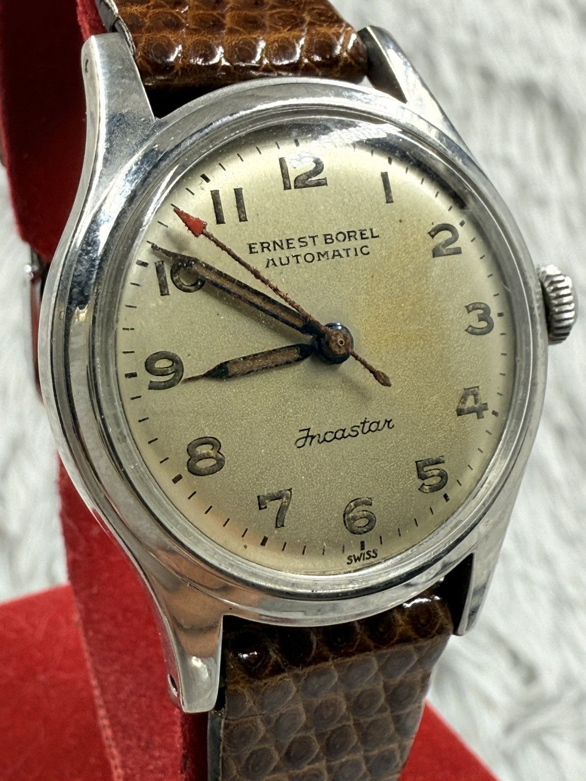 Vintage Vintage Military ERNEST BOREL INCASTER Automatic Men’s Watch Size ONE SIZE - 3 Thumbnail