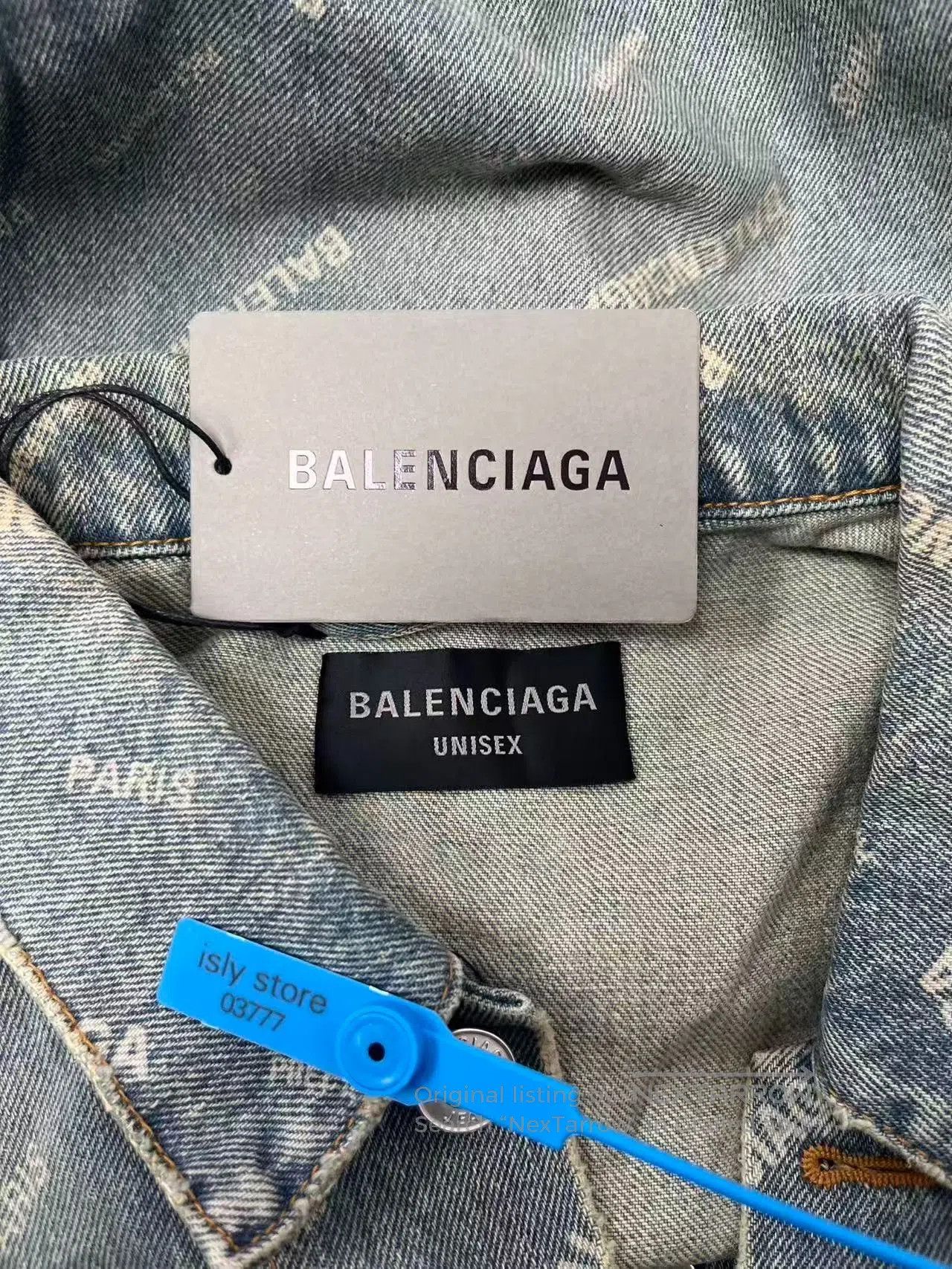 Balenciaga Balenciaga Men's Logo Distressed Denim Jacket. Size US S / EU 44-46 / 1 - 5 Thumbnail