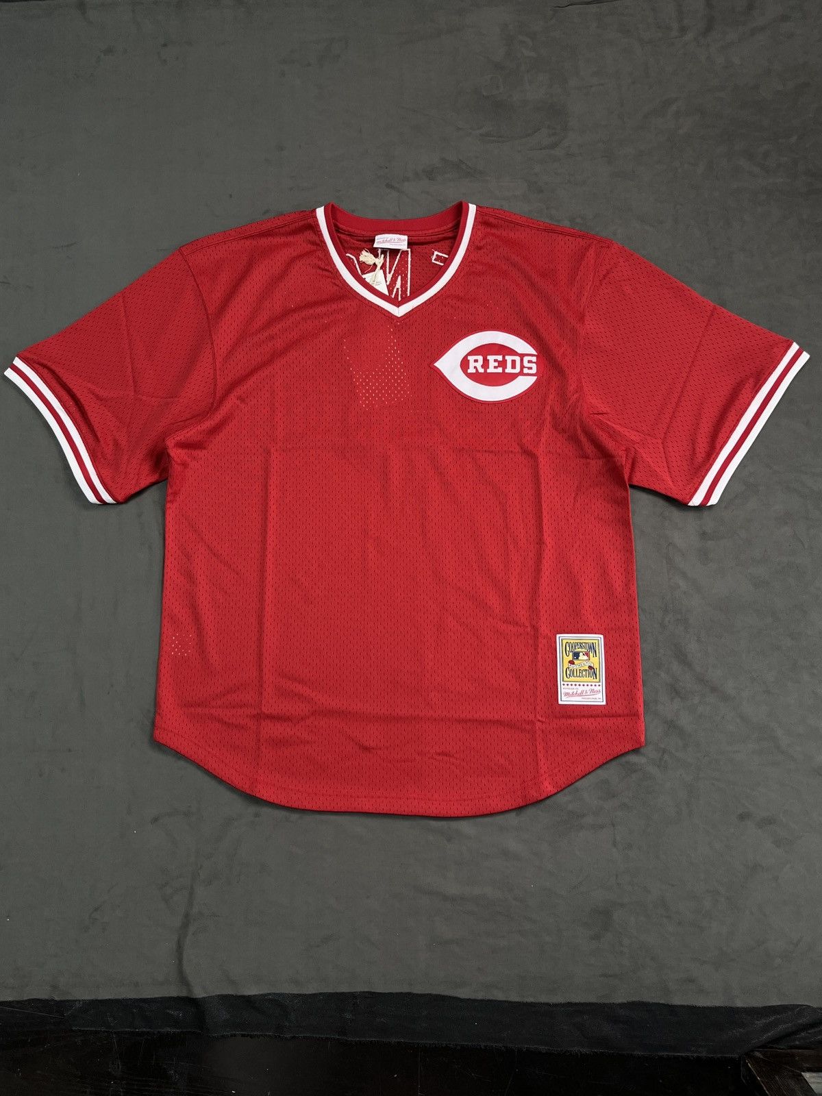 image of Mitchell Ness x Mlb Mitchell&ness Johnny Bench Cincinnati Reds 1983 Jersey Xl, Men's