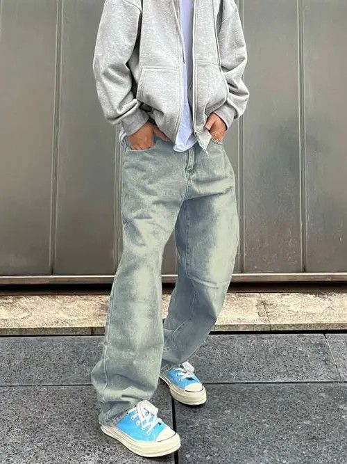 Other Washed Baggy Denim Jeans Stacked Skate Size US 34 / EU 50 - 4 Thumbnail