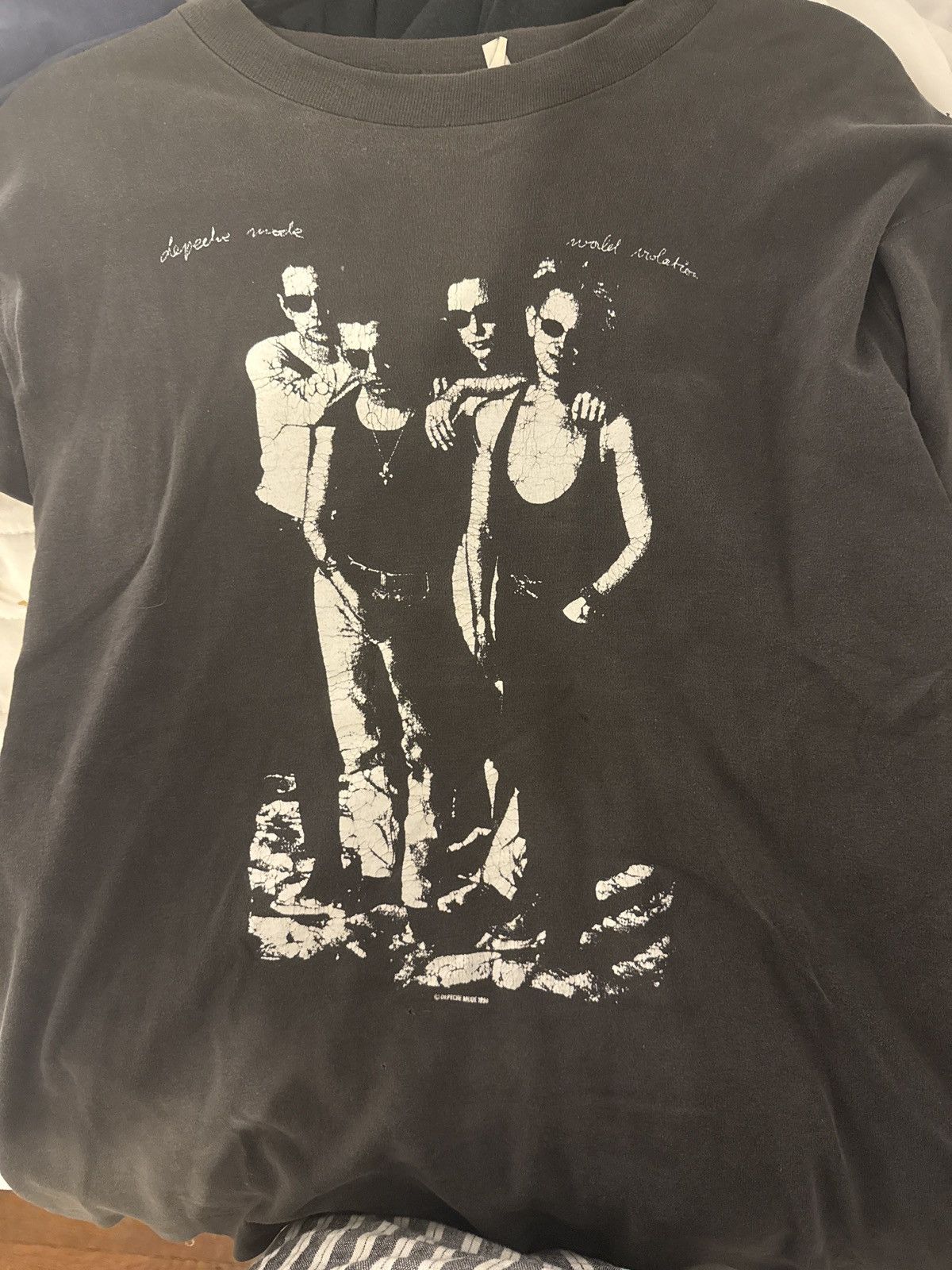 Band Tees *RARE* Depeche Mode World Violation Tour tee 1990 Size US M / EU 48-50 / 2 - 3 Thumbnail