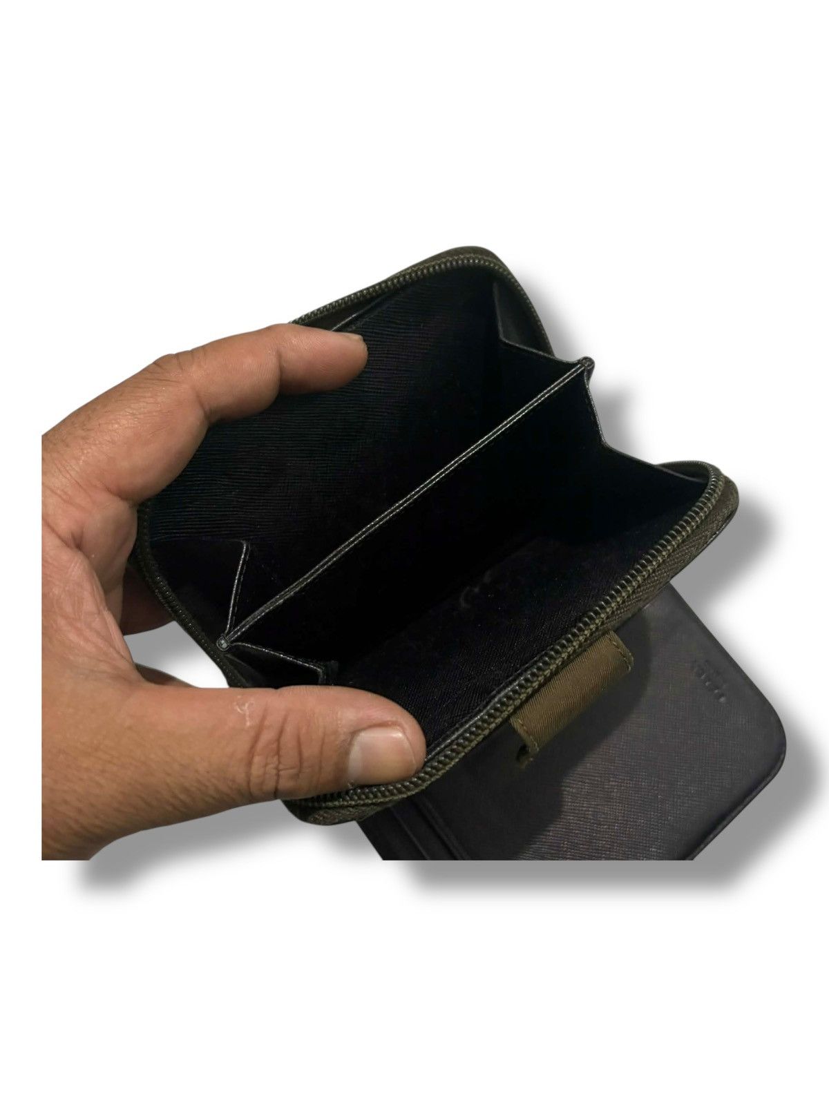 Prada Prada Olive Nylon Zip Wallet Size ONE SIZE - 16 Thumbnail