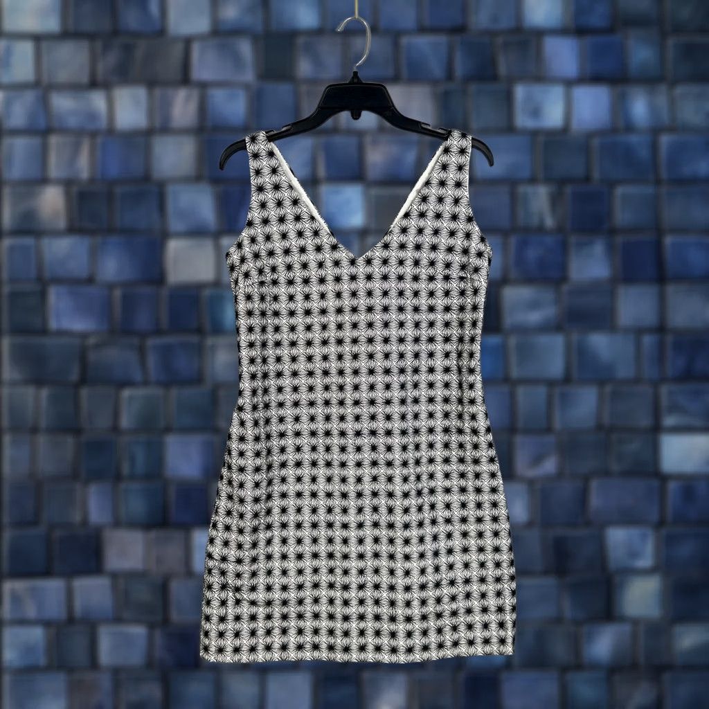 Piazza Sempione PIAZZA SEMPIONE Dress Womens Small Black White V-Neck Party Cocktail Sheath Lux Made in Italy Size S / US 4 / IT 40 - 1 Thumbnail