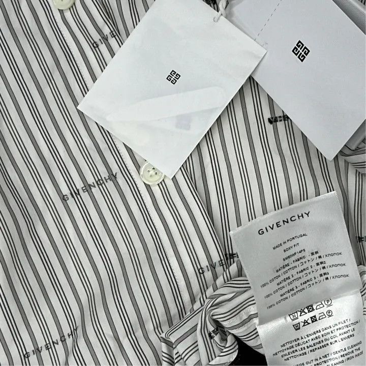 Givenchy Givenchy Givenchy Long Sleeve Striped Logo Shirt -2507 Size US M / EU 48-50 / 2 - 3 Thumbnail