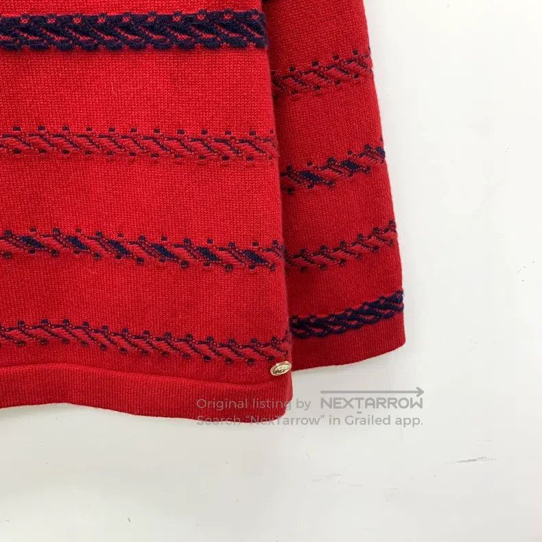 Chanel Chanel Colour-blocked striped jacquard cashmere round-neck Size XXS / US 00 / IT 34 - 4 Thumbnail