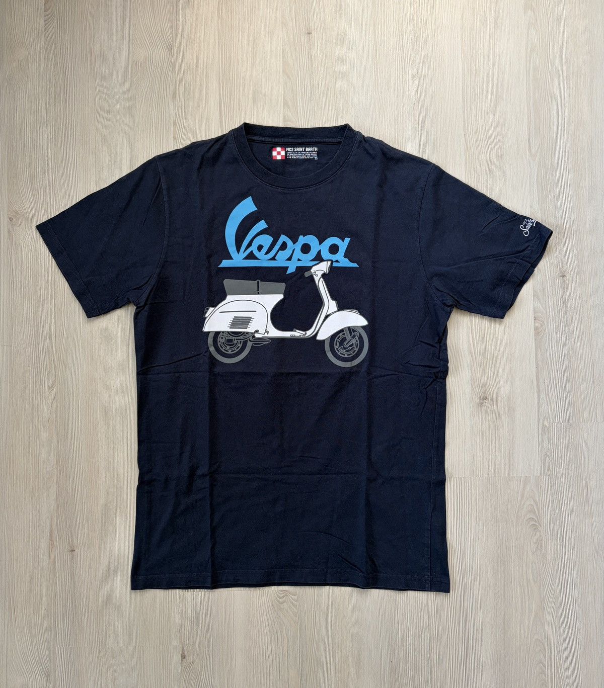 MC2 Saint Barth MC2 Saint Barth Vespa Navy Blue T-shirt Size US M / EU 48-50 / 2 - 1 Thumbnail
