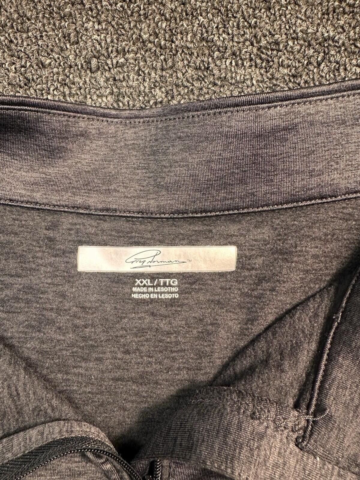 Greg Norman Greg Norman Men's Dark Gray 1/4 Zip Collared Polo XXL Size US XXL / EU 58 / 5 - 3 Thumbnail