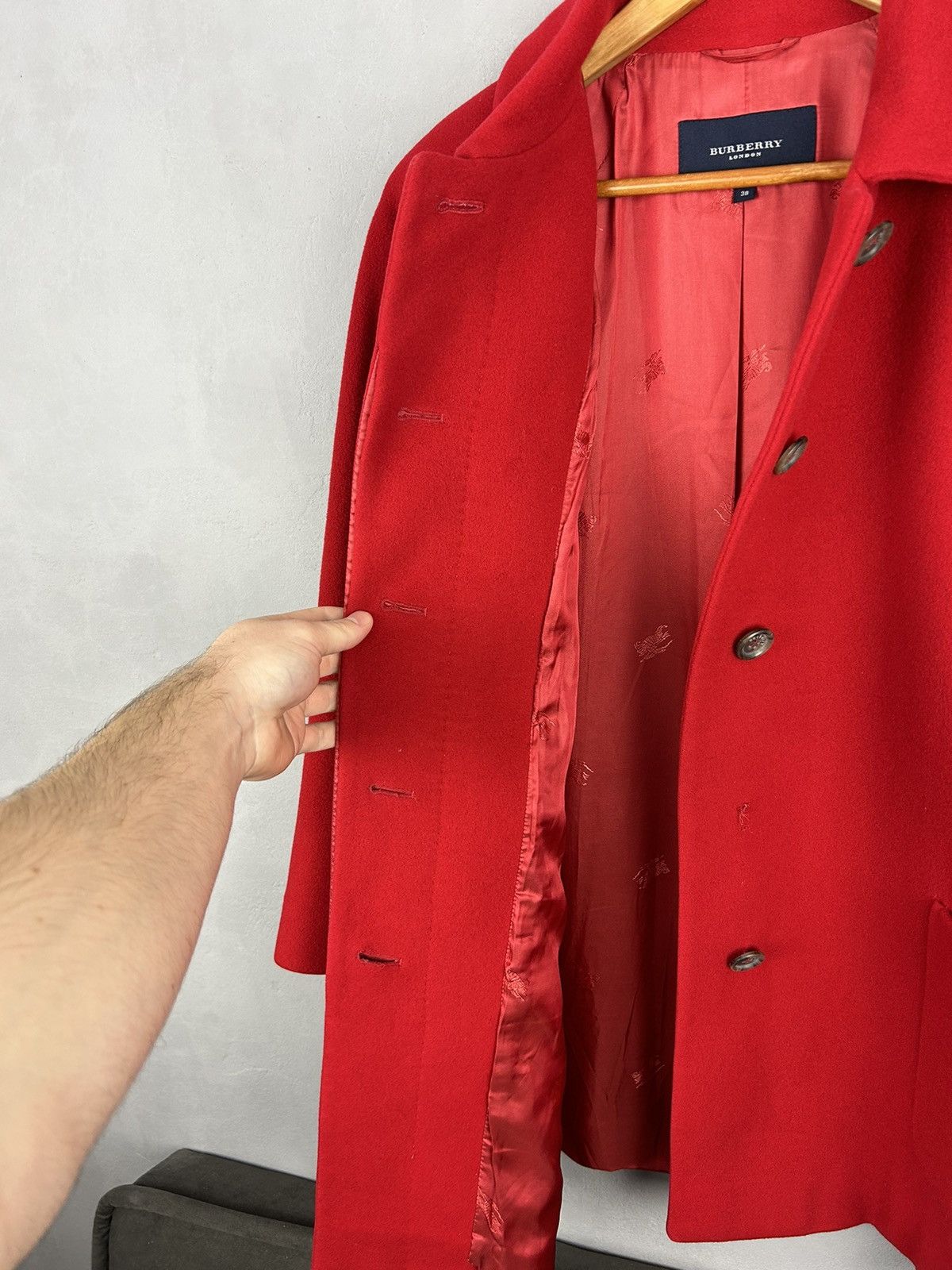 Burberry Burberry London Red Wool Cashmere Coat – Women’s 38 Size M / US 6-8 / IT 42-44 - 10 Thumbnail