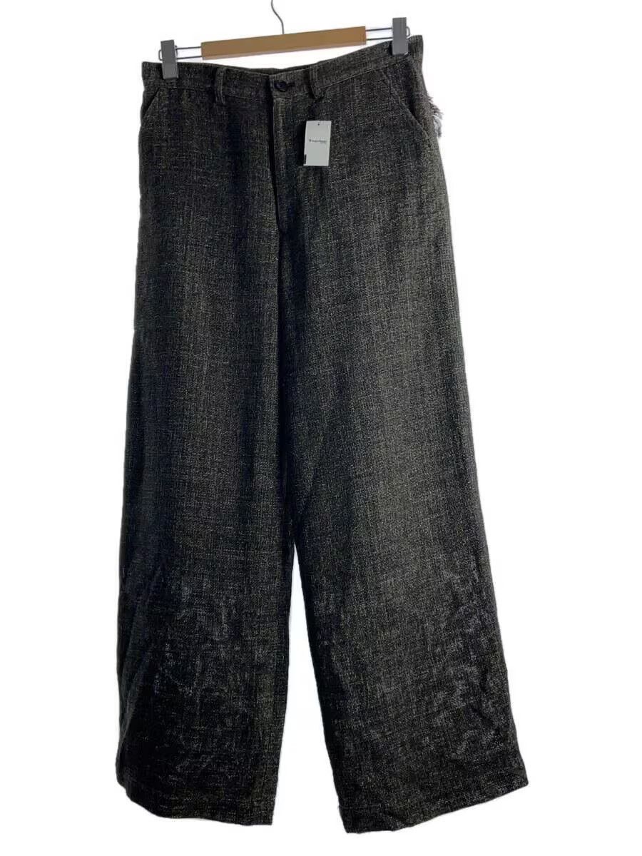 Pre-owned Yohji Yamamoto X Ys Yamamoto Back Pleated Wrap Wide Leg Silk Pants In Grey