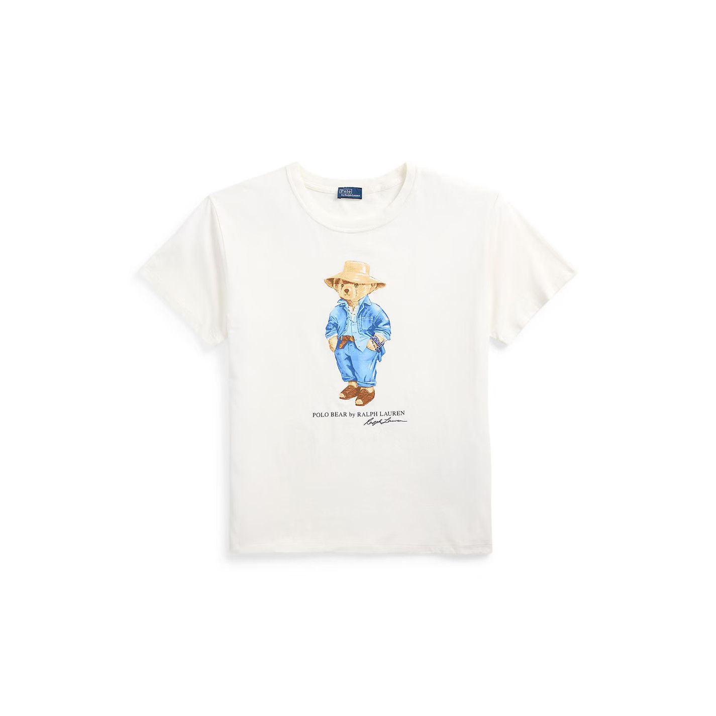 Polo Ralph Lauren o1g2r1mq1025 Denim Bear T-Shirt in White Size S / US 4 / IT 40 - 1 Thumbnail
