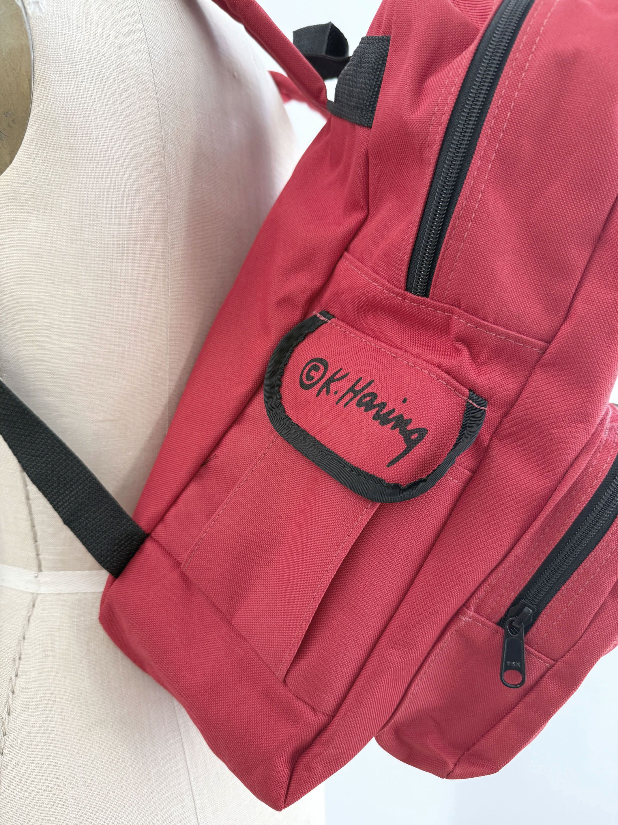 Keith Haring 80s Vintage Dead stocked Keith Haring Pop shop back pack Size ONE SIZE - 4 Thumbnail